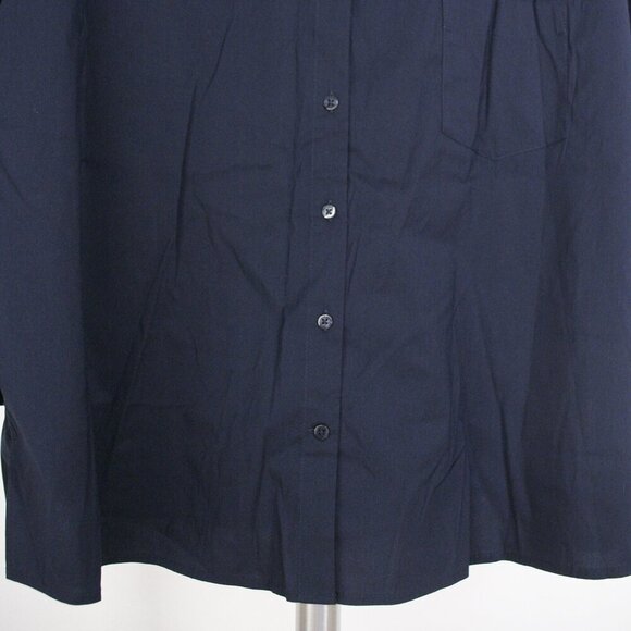 NWT Kit & Ace Stretch Shirting Navy V-Neck Button Down Blouse Oversized Size S - Picture 4 of 9